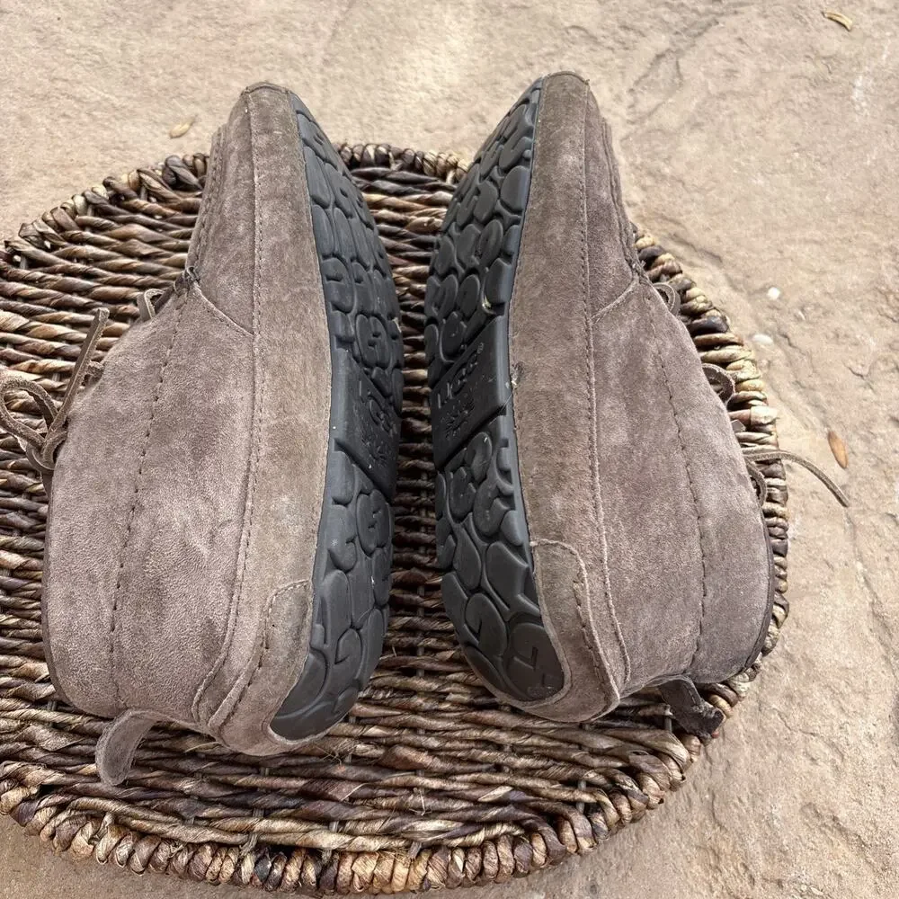 UGG Lyle Men's Size 9 US‎ Chestnut Suede Wool Lined Chukka Boots 1003526 Driving
